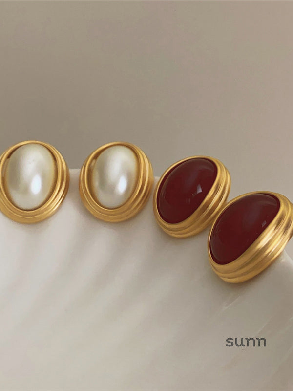 Adelene Acrylic Pearl Drop Earrings [EJA2729W]