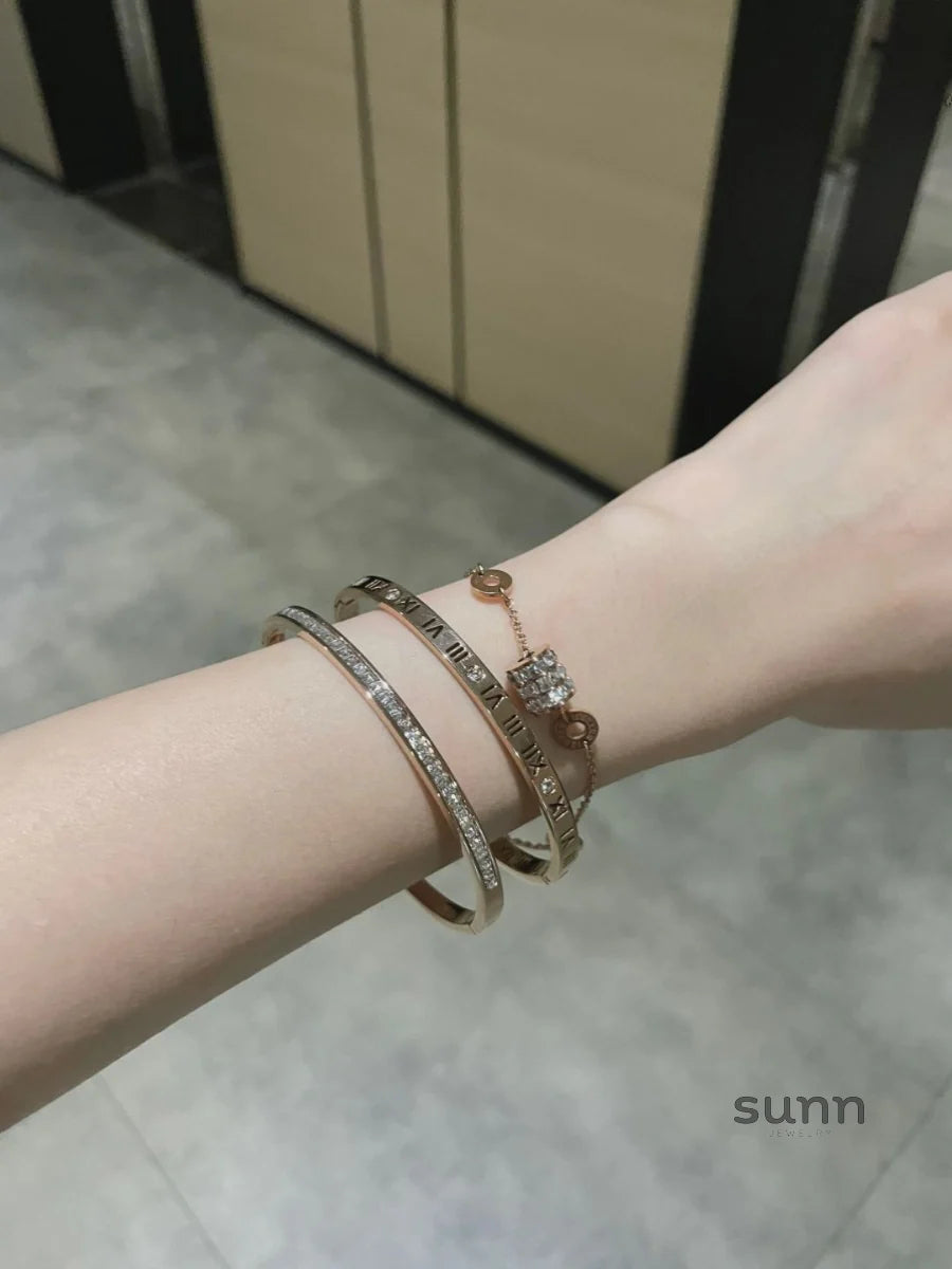 Adelene Rose Gold Bracelet Set