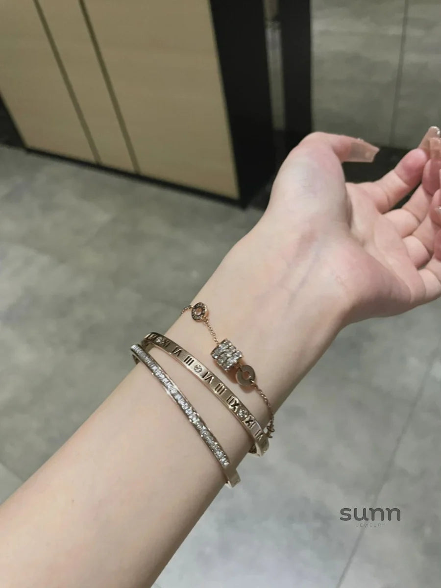 Adelene Rose Gold Bracelet Set