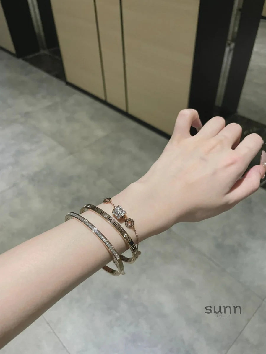 Adelene Rose Gold Bracelet Set
