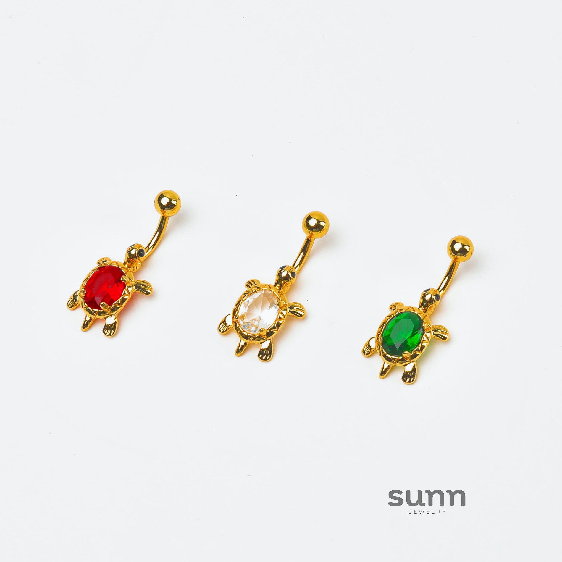 Adelene Turtle Gem Navel Ring [J28B3ZPA]