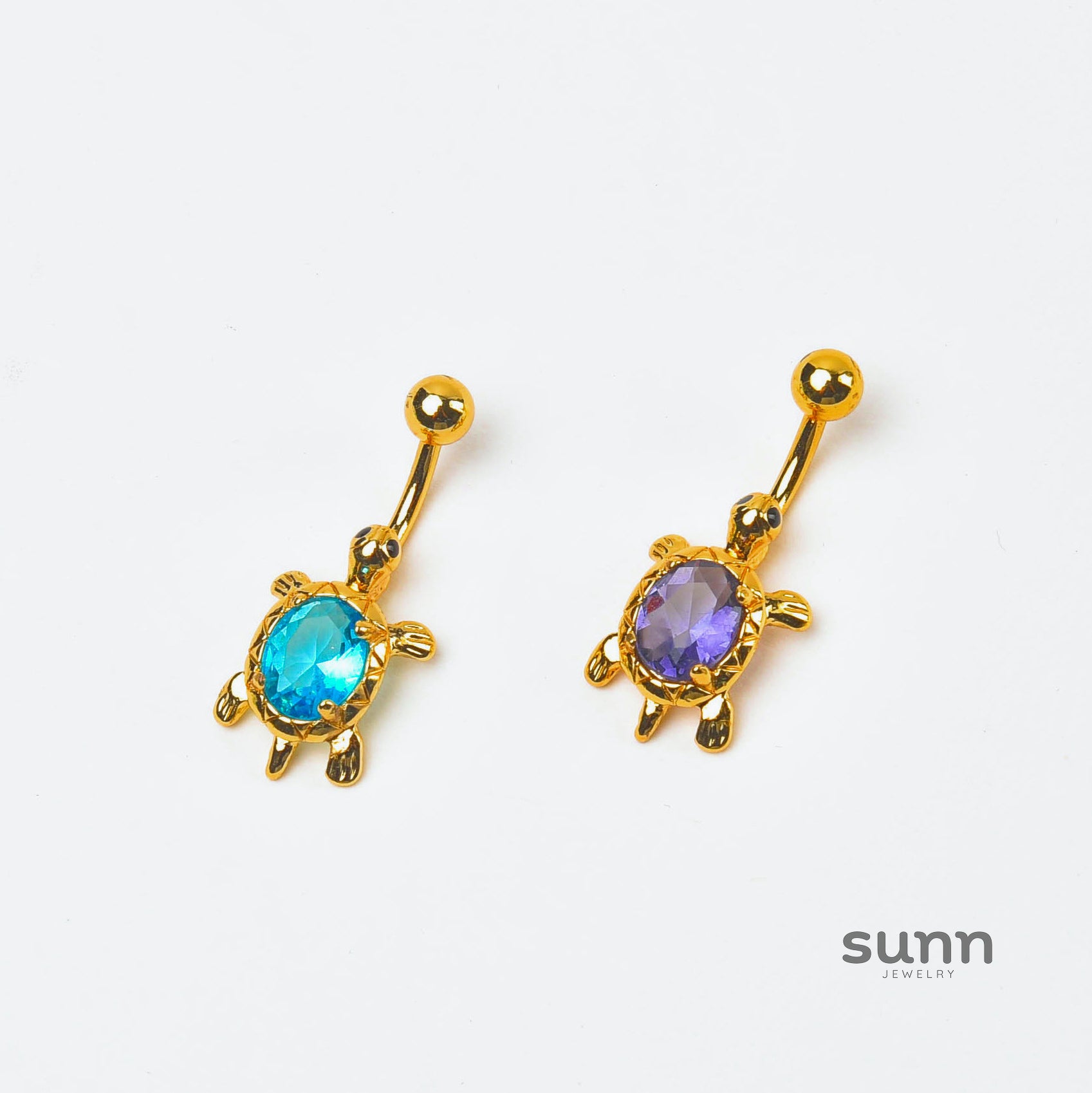 Adelene Turtle Gem Navel Ring [KNC11I95]