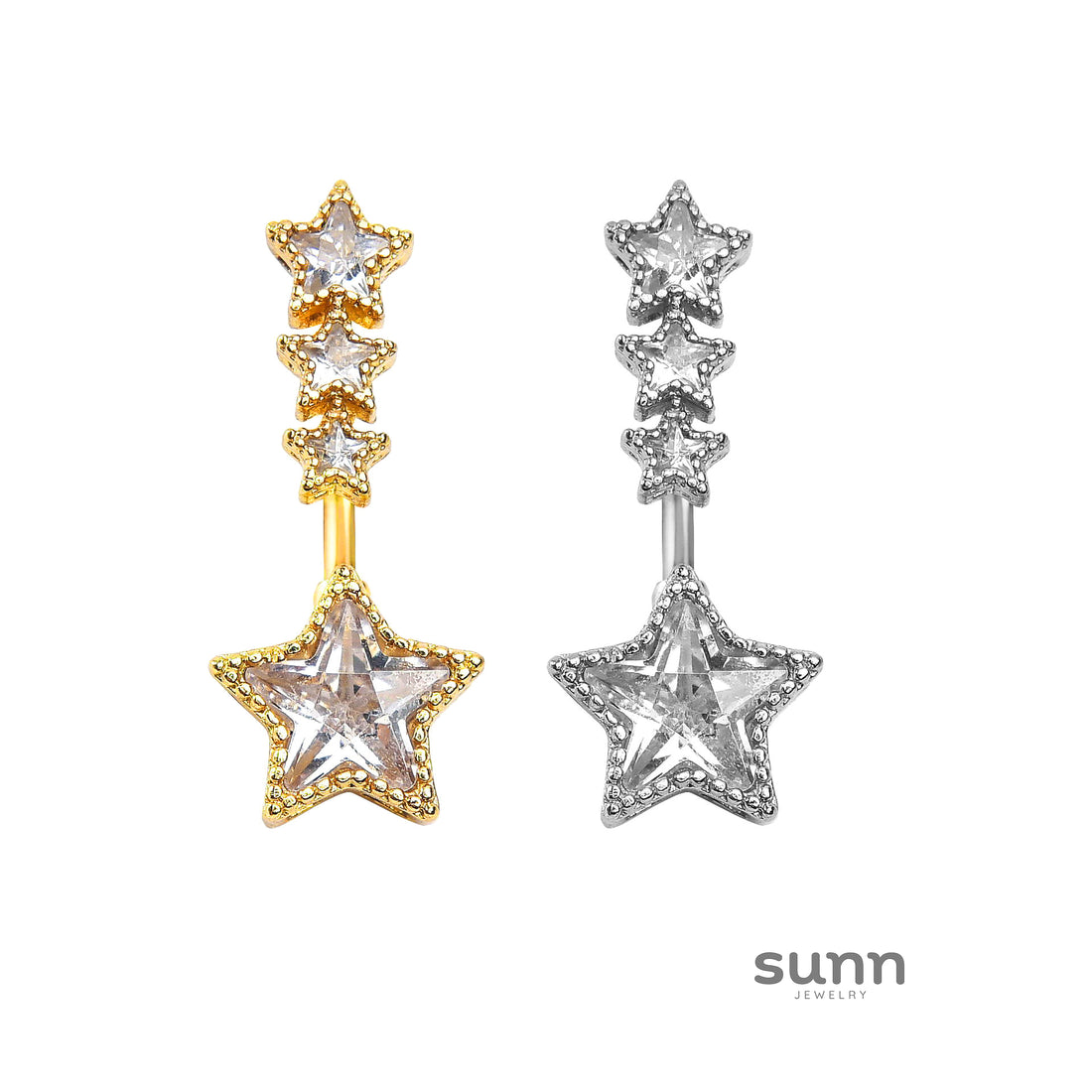 Adelyne Zircon Star Navel Ring [E033JDQ1]