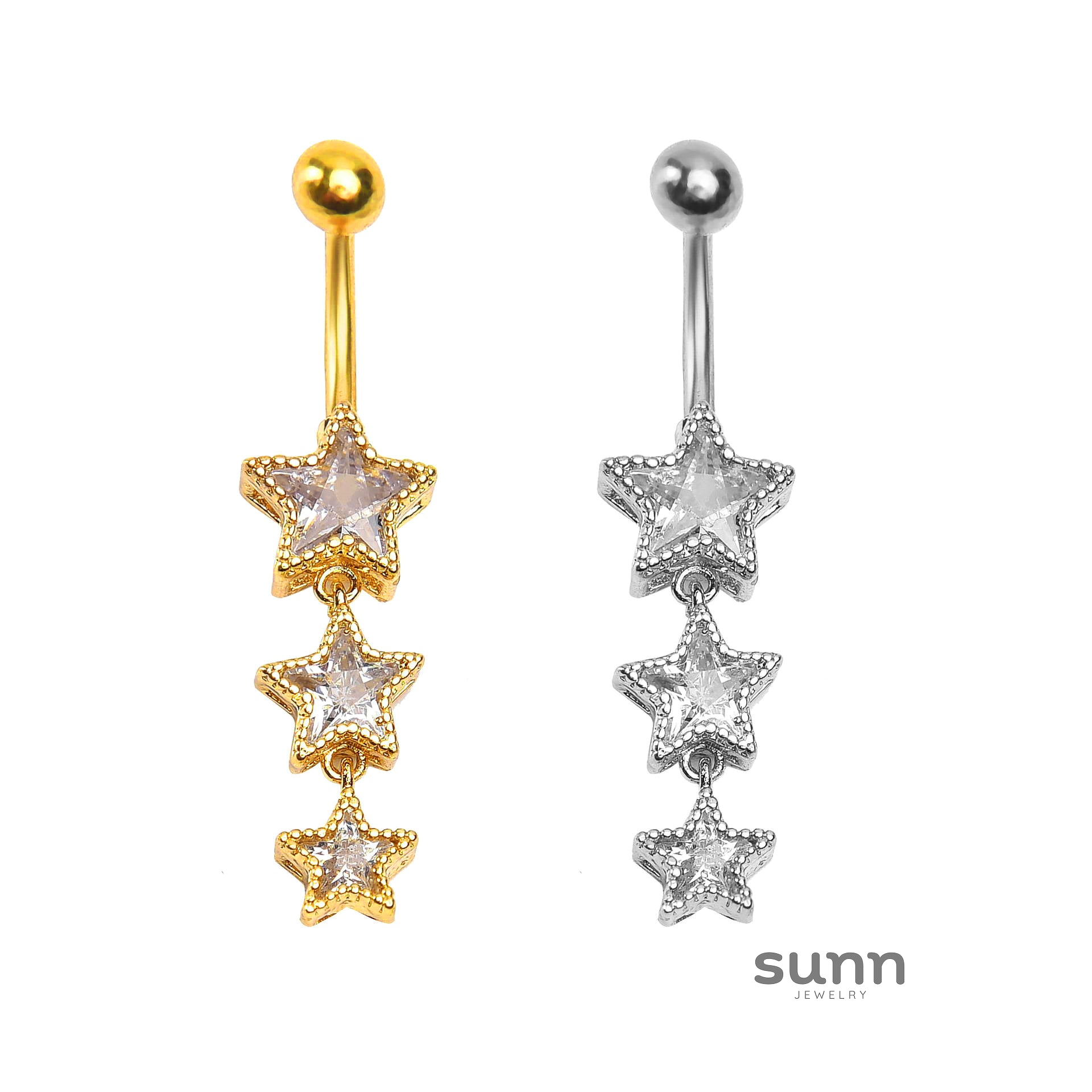 Adelyne Zircon Star Navel Ring [HQ8XHSL8]