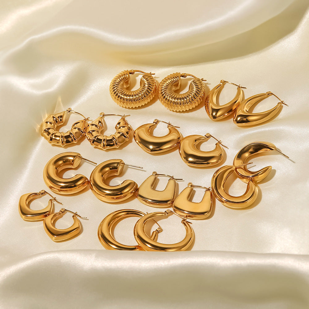 Adelynne Gold Irregular Earrings [GSODO1HL]