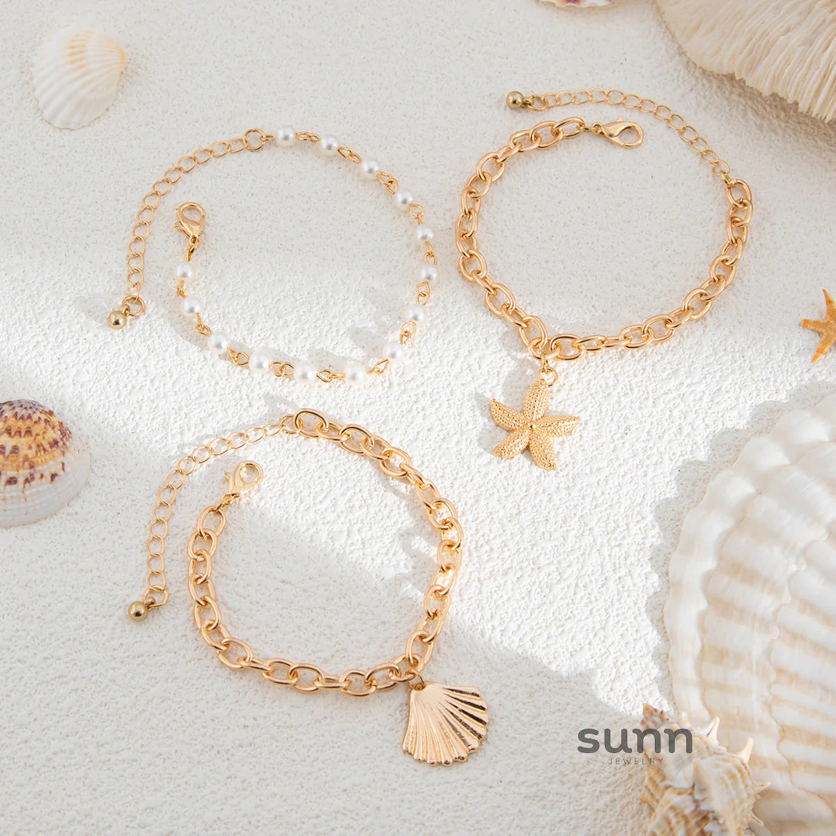 Adhya Golden Ocean Bracelet Set