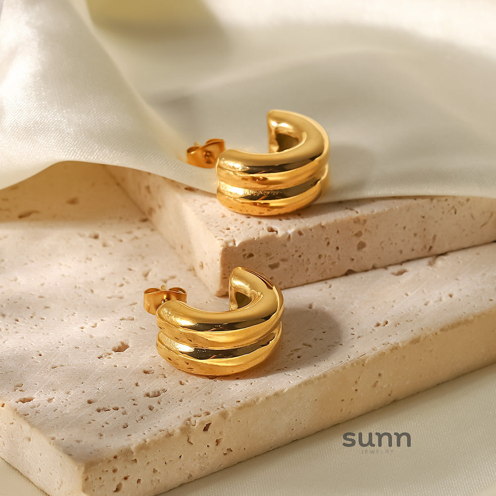 Adilee Layered Hoop Earrings [KPDZF4DV]