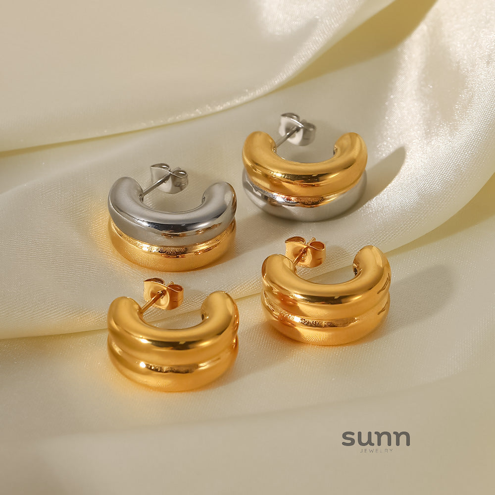 Adilee Layered Hoop Earrings [PN7HDTFO]