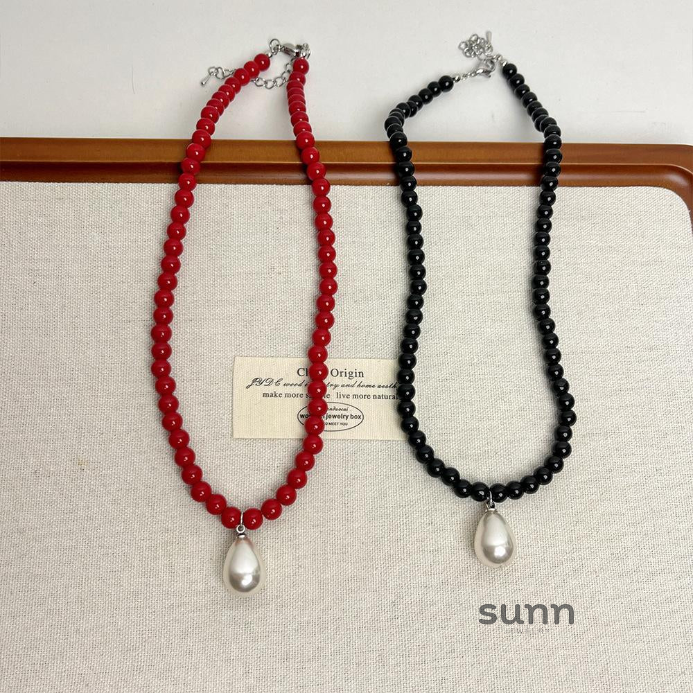 Adilynn Beaded Pearl Necklace [8MET65N3]