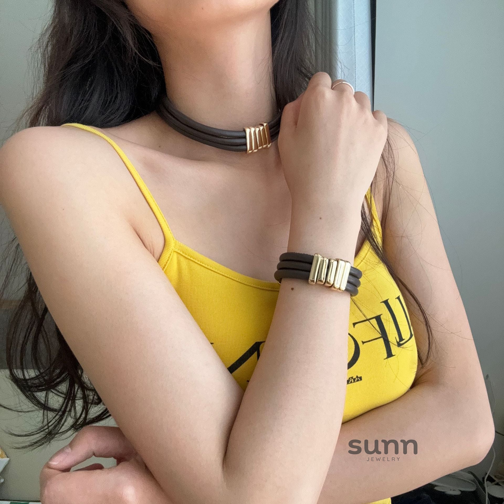 Adina Edgy Geometric Choker [GL4FOED1]