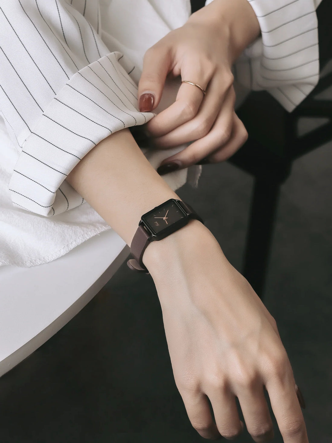 Adina Minimalist Leather Watch