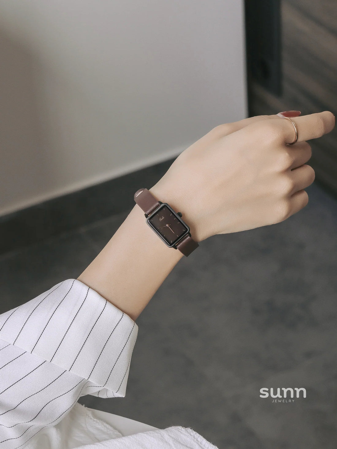 Adina Minimalist Leather Watch