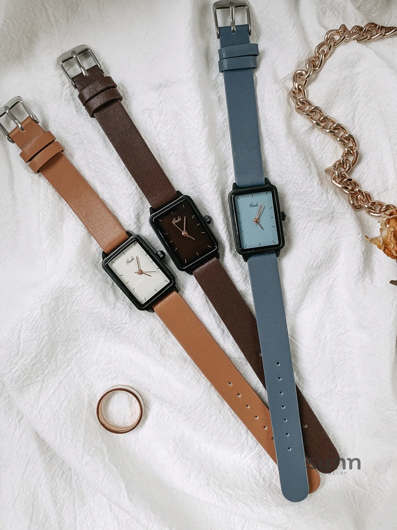 Adina Minimalist Leather Watch