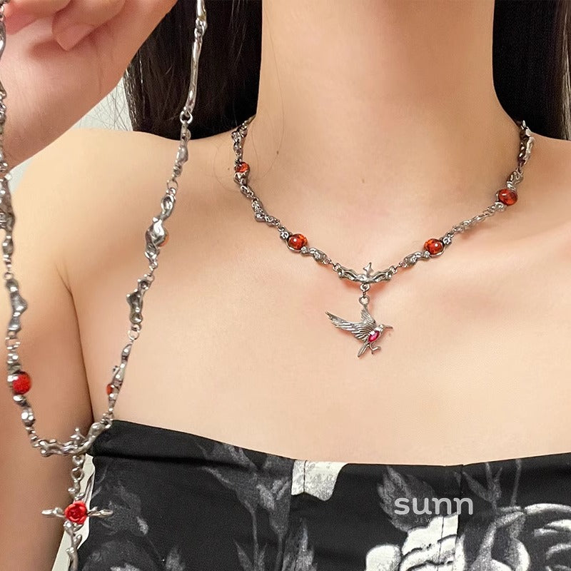 Aditri Y2K Dark Choker Necklace [T2E37V3O]