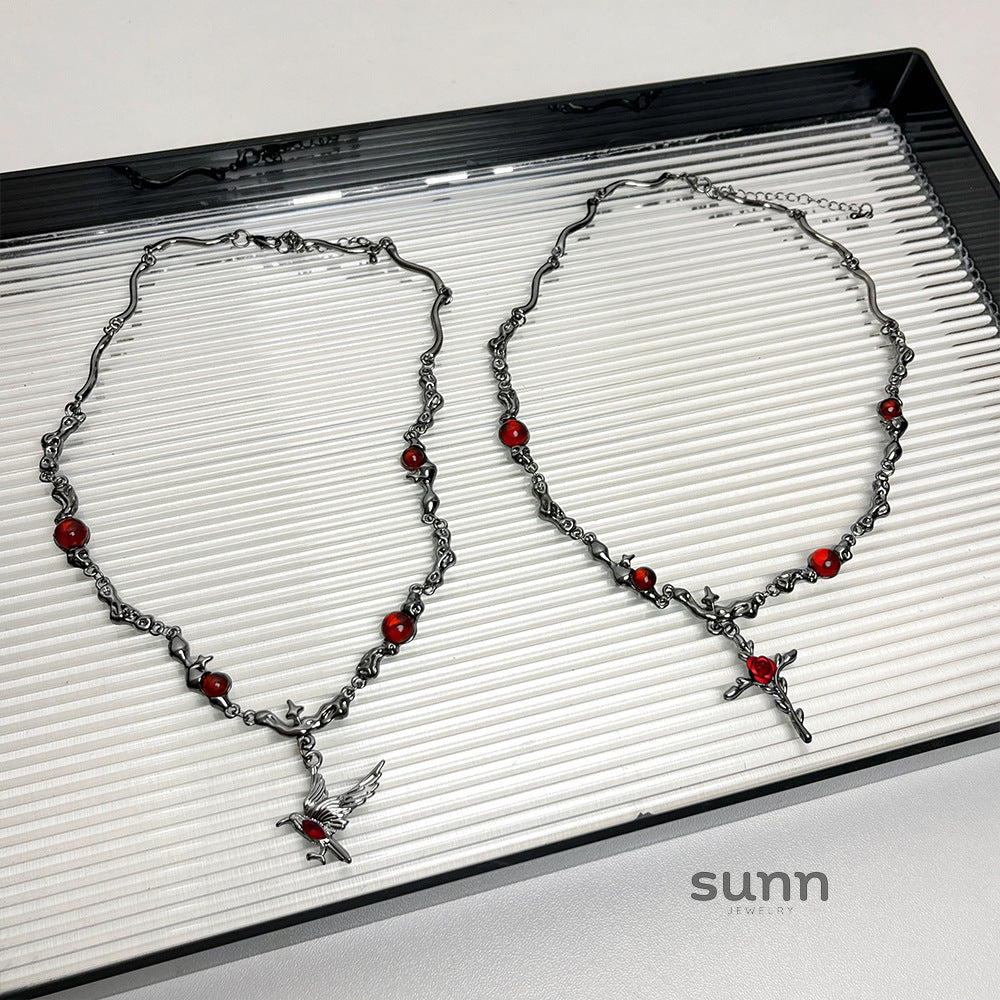 Aditri Y2K Dark Choker Necklace [3EG825VF]