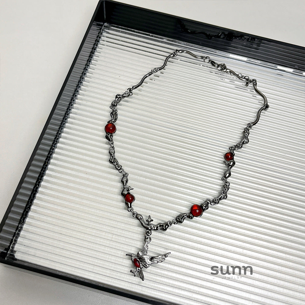 Aditri Y2K Dark Choker Necklace [H8KAE631]