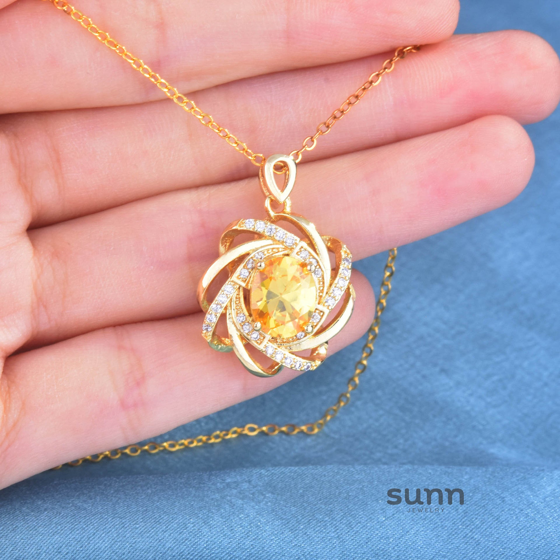 Adleigh Rotating Citrine Pendant [23SURSYA]