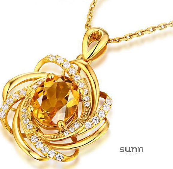 Adleigh Rotating Citrine Pendant [JAFY8JJ8]