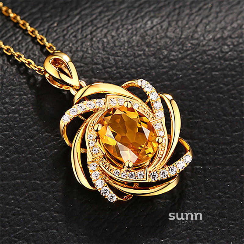 Adleigh Rotating Citrine Pendant [H40TC5S0]