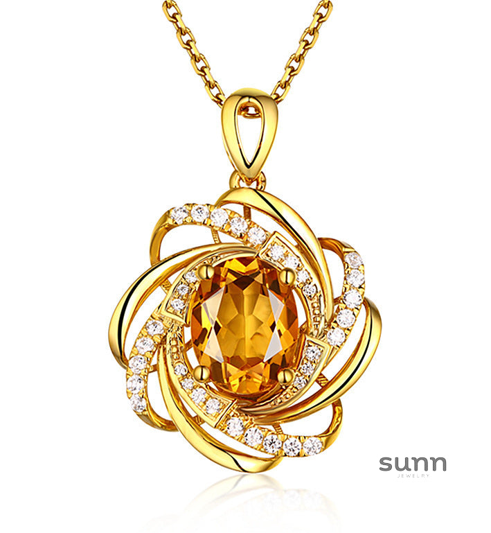 Adleigh Rotating Citrine Pendant [ODCPRTIE]
