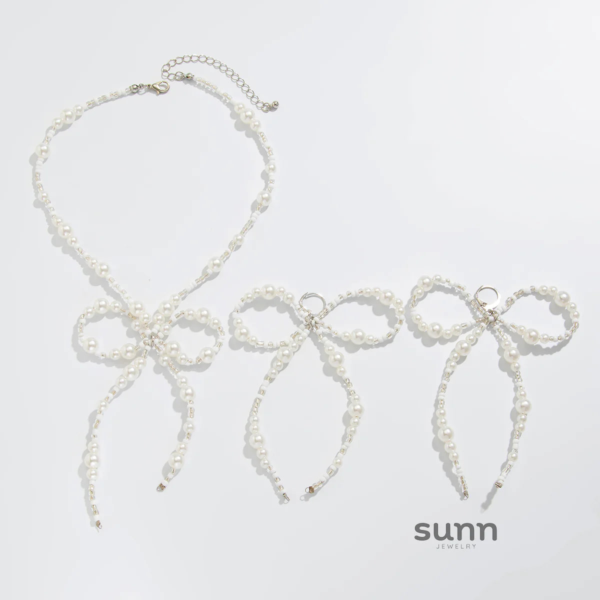Adore Pearl Bowknot Jewelry Set
