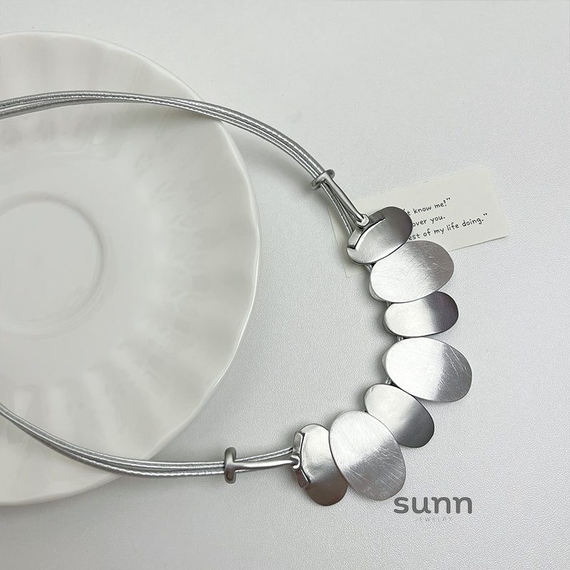 Adrian Brushed Choker Necklace