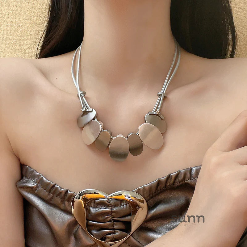 Adrian Brushed Choker Necklace