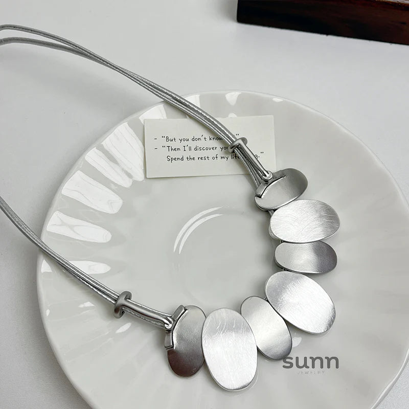 Adrian Brushed Choker Necklace