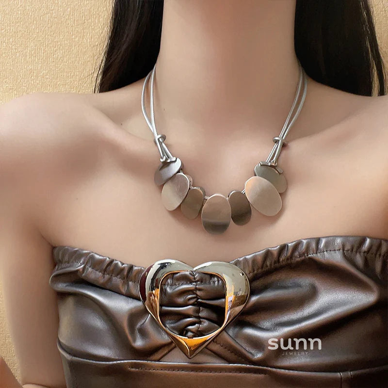 Adrian Brushed Choker Necklace