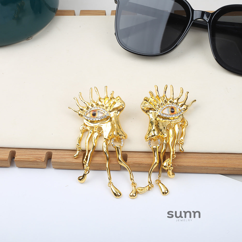 Adriella Baroque Eye Earrings [HYW7565D]