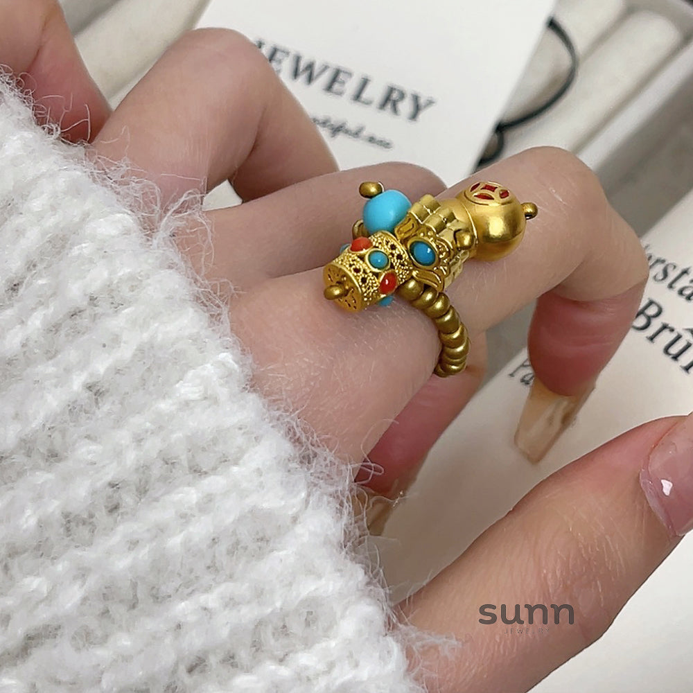 Adrielle Enamel Gourd Ring [8QCU04D4]