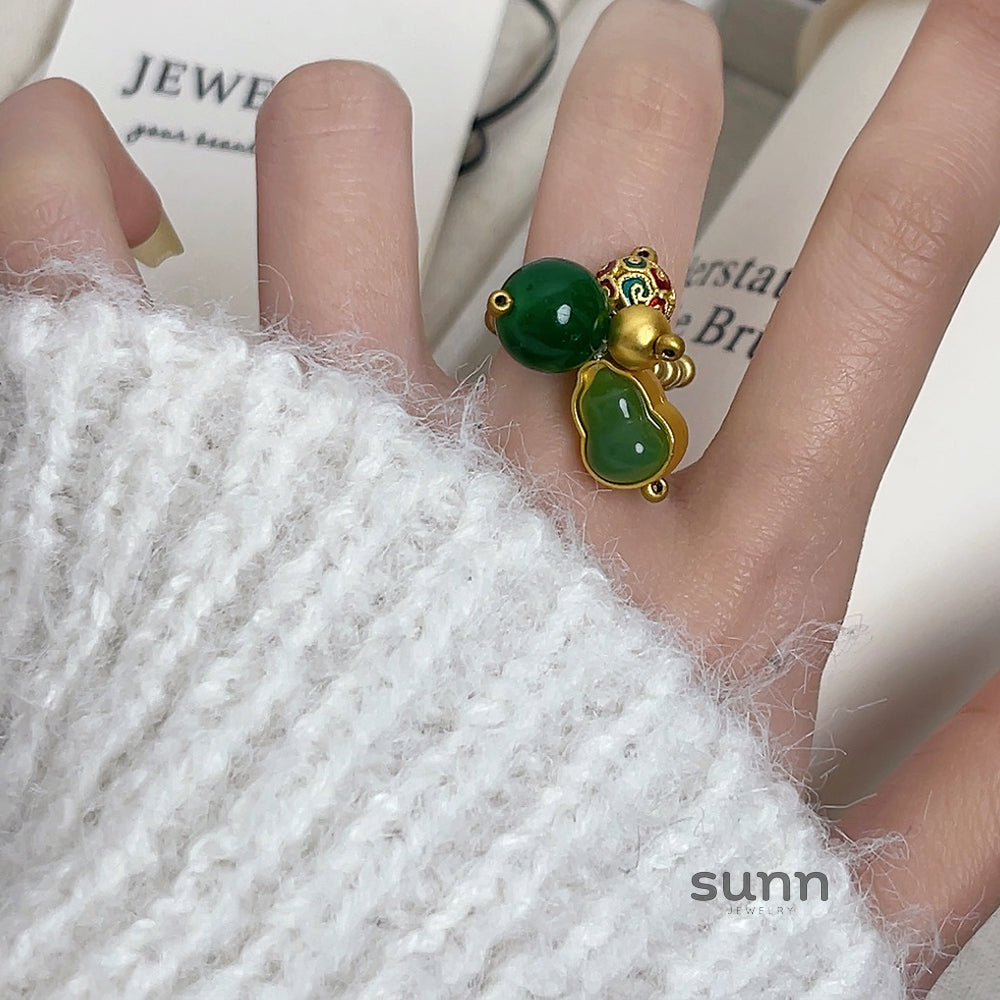Adrielle Enamel Gourd Ring [RV3ORSI3]