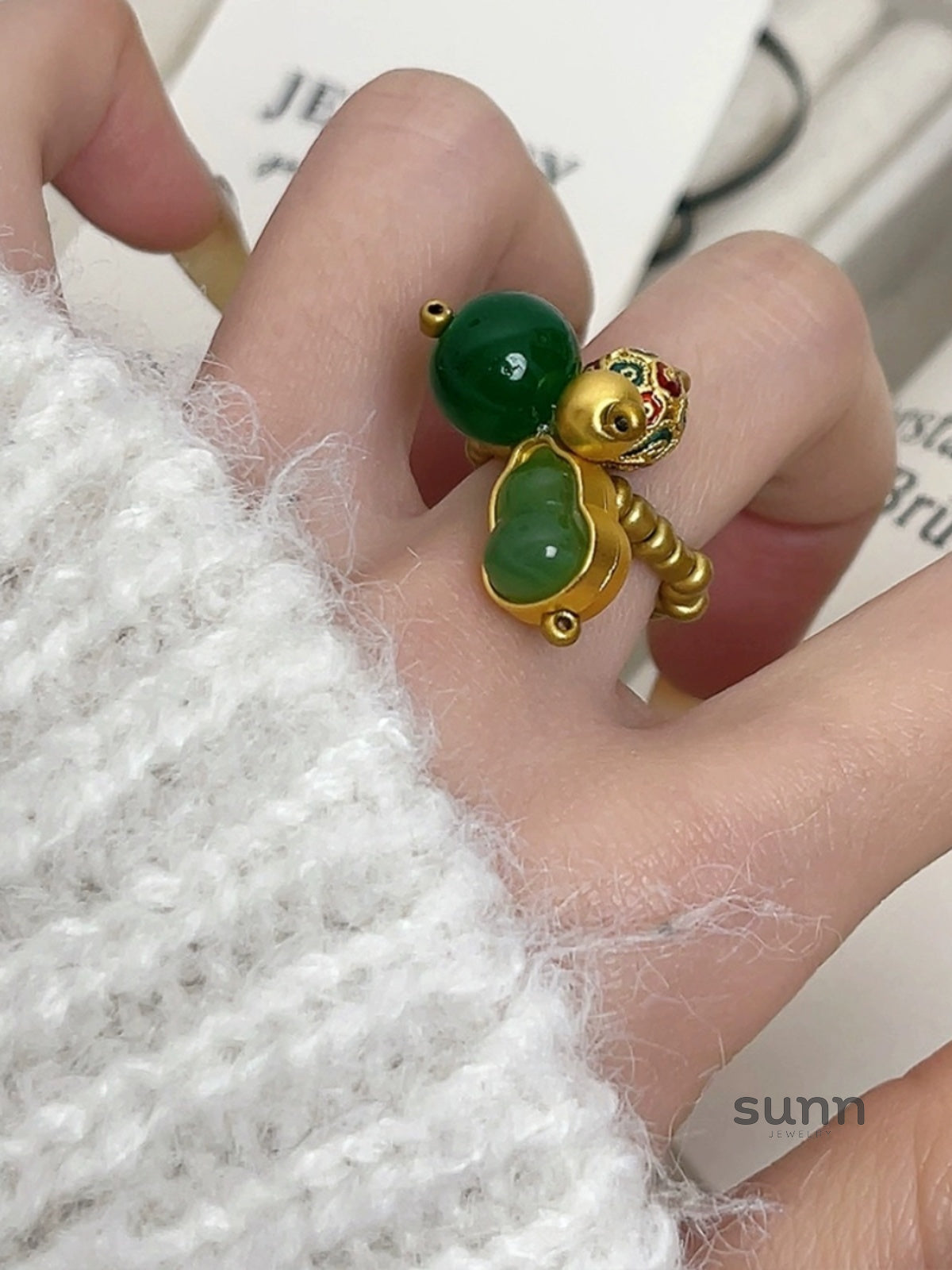 Adrielle Enamel Gourd Ring [6BKP1I22]