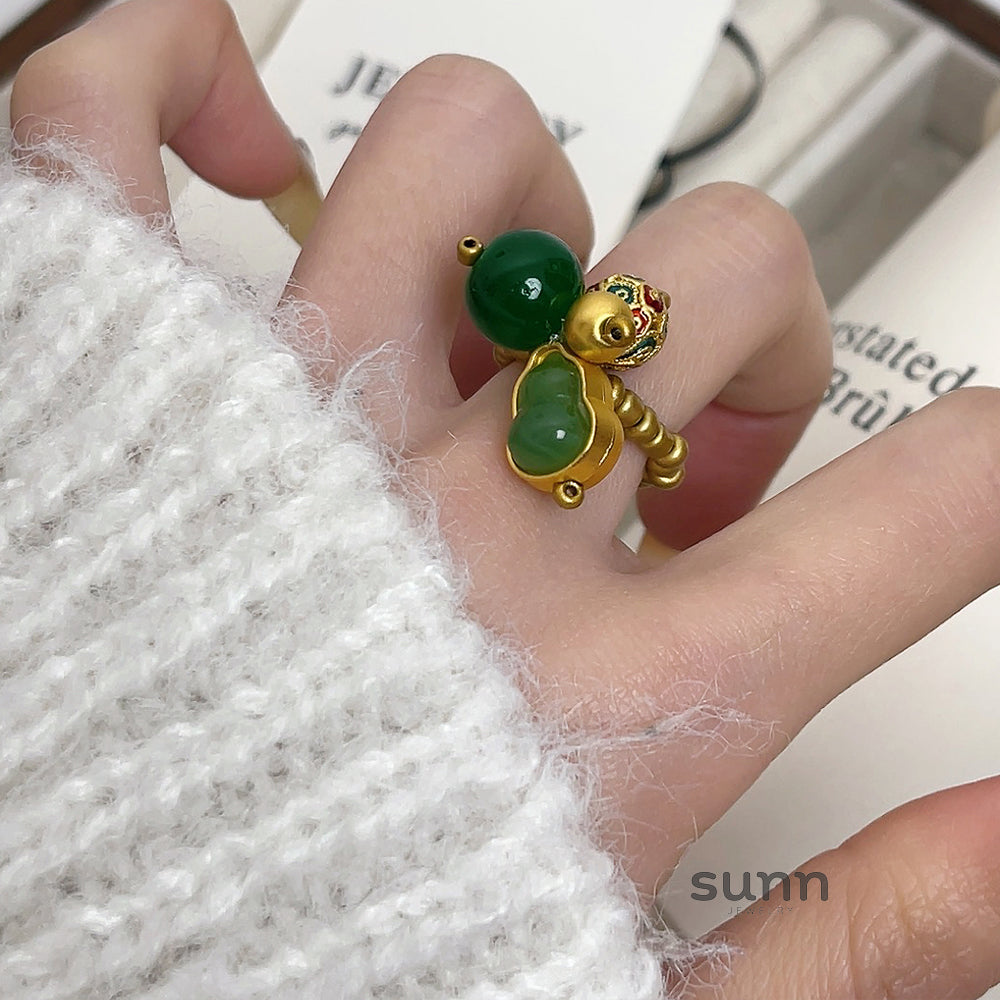 Adrielle Enamel Gourd Ring [7DV65F8D]
