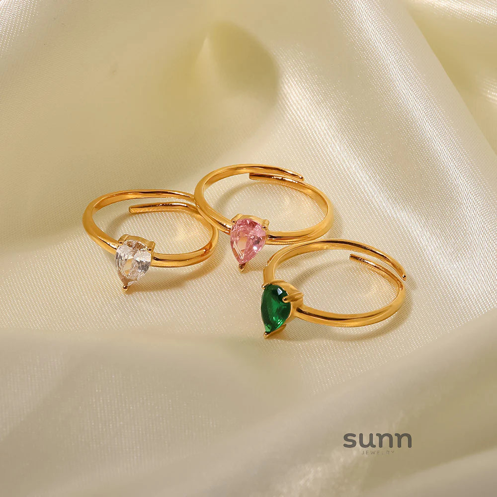 Adrina Waterdrop Zirconia Ring