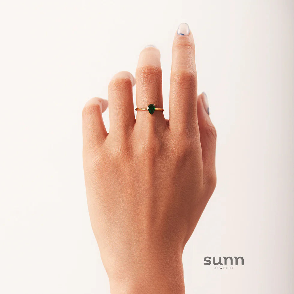 Adrina Waterdrop Zirconia Ring