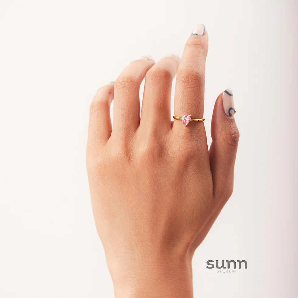 Adrina Waterdrop Zirconia Ring