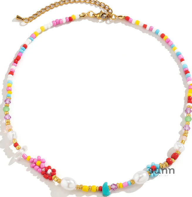 Aella Daisy Beaded Choker