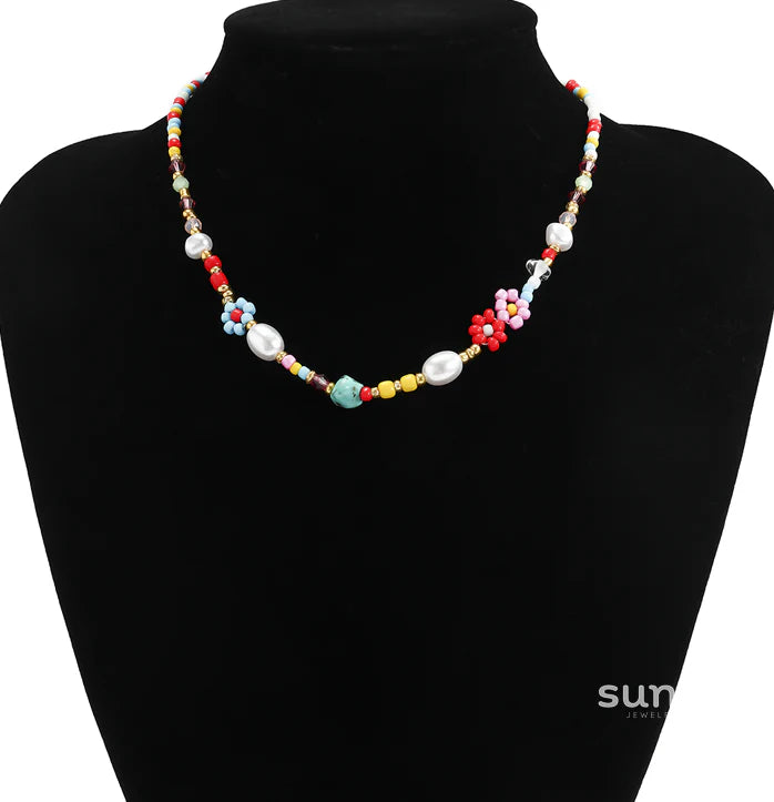 Aella Daisy Beaded Choker