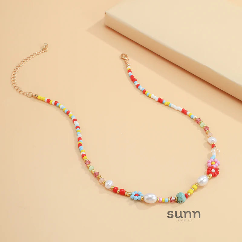 Aella Daisy Beaded Choker