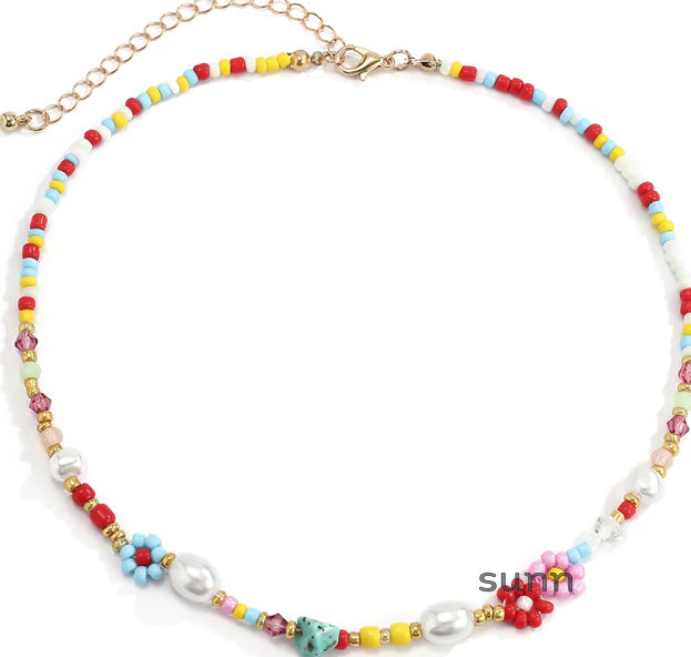 Aella Daisy Beaded Choker