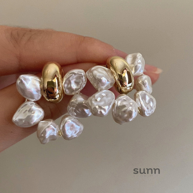 Aerabella Pearl Circle Drop Earrings [UVPQTFR7]