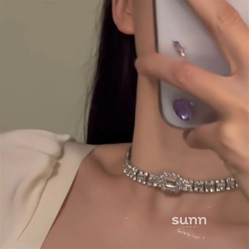 Agnes Glistening Zircon Choker