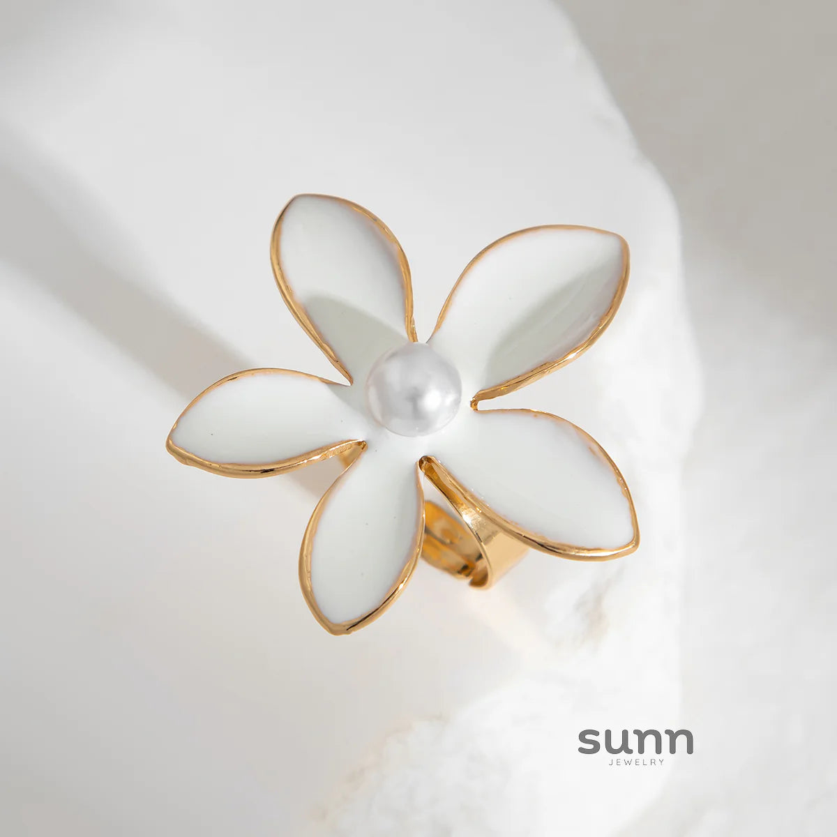 Ahaana Enamel Flower Ring