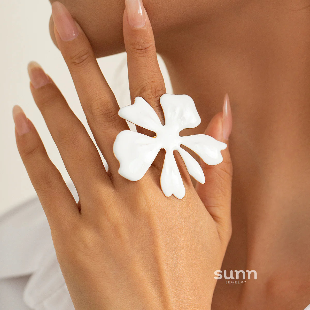 Ahaana Enamel Flower Ring