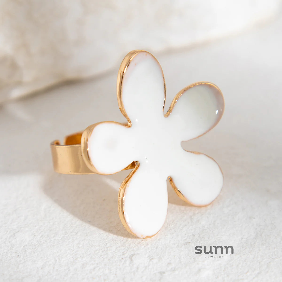 Ahaana Enamel Flower Ring