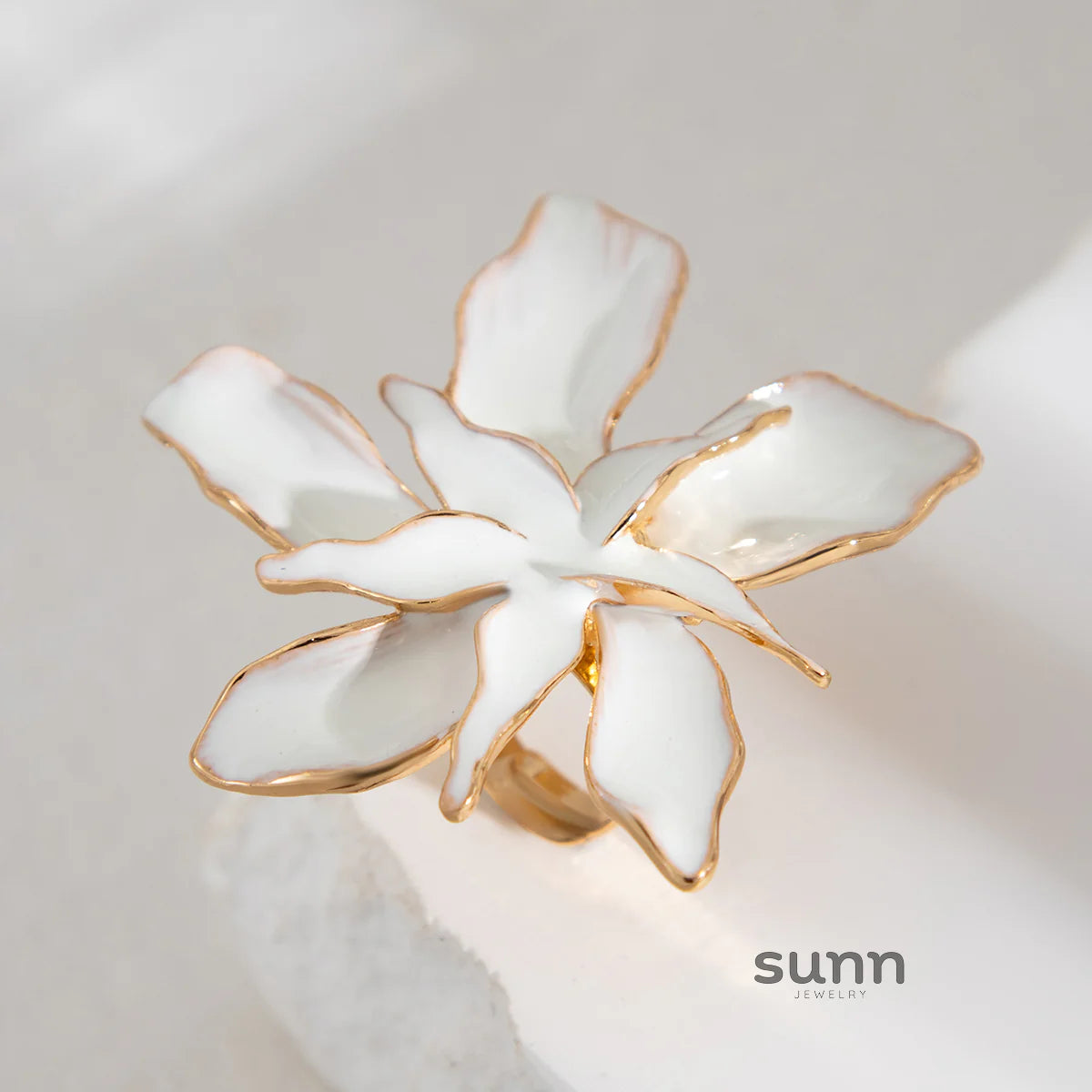 Ahaana Enamel Flower Ring