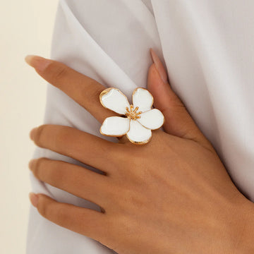 Ahaana Enamel Flower Ring