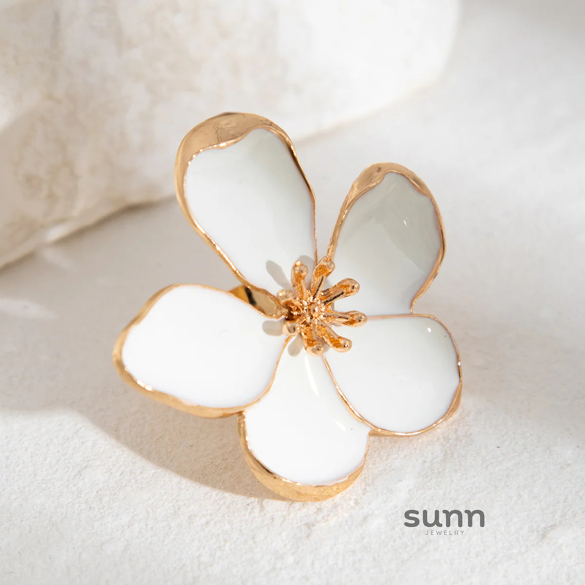 Ahaana Enamel Flower Ring