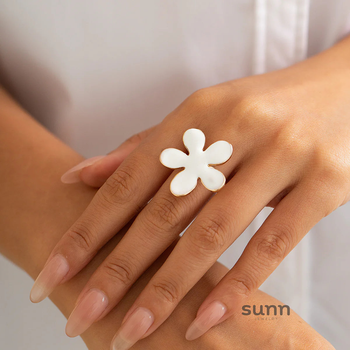 Ahaana Enamel Flower Ring